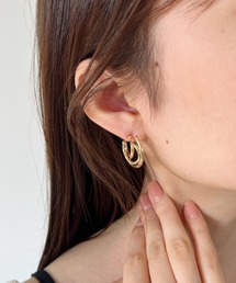 ぷっくり ダブルラインピアス