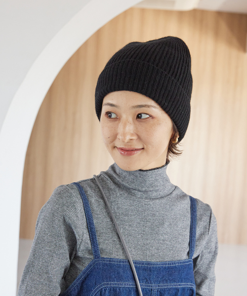 JOURNAL STANDARD relume(ジャーナルスタンダード レリューム)の「【COSY/コージー】Rib Cap:ニットキャップ(ニットキャップ/ビーニー・レディース・グレー/ブラック/ベージュ/レッド・FREE)」の6枚目の写真