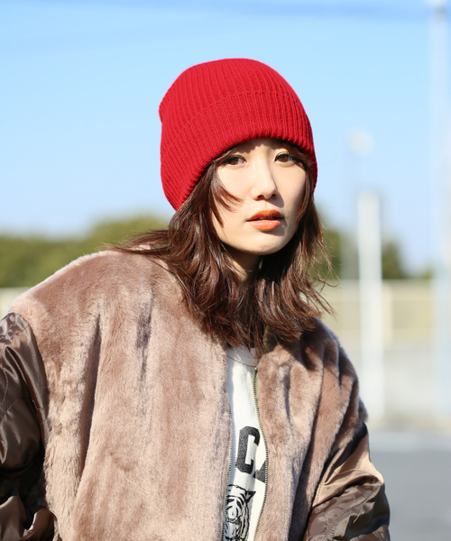 JOURNAL STANDARD relume(ジャーナルスタンダード レリューム)の「【COSY/コージー】Rib Cap:ニットキャップ(ニットキャップ/ビーニー・レディース・グレー/ブラック/ベージュ/レッド・FREE)」の16枚目の写真
