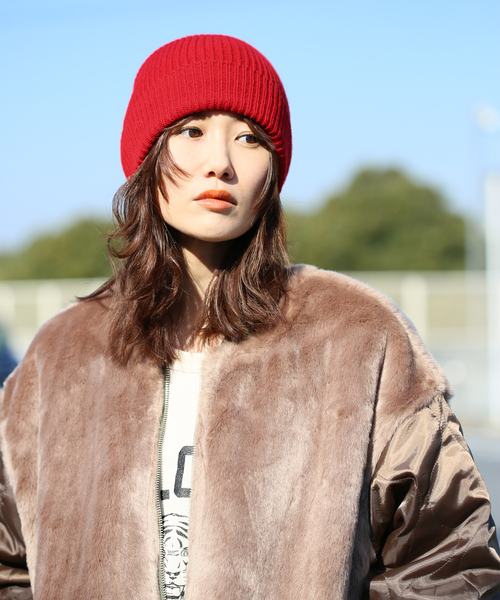 JOURNAL STANDARD relume(ジャーナルスタンダード レリューム)の「【COSY/コージー】Rib Cap:ニットキャップ(ニットキャップ/ビーニー・レディース・グレー/ブラック/ベージュ/レッド・FREE)」の17枚目の写真