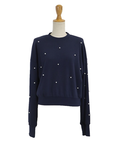 BLUEEAST（ブルーイースト）の「パール付きスウェット（スウェット・レディース・ホワイト/ピンク/ブラック/ネイビー/モカ/グレー・MEDIUM）」の20枚目の写真
