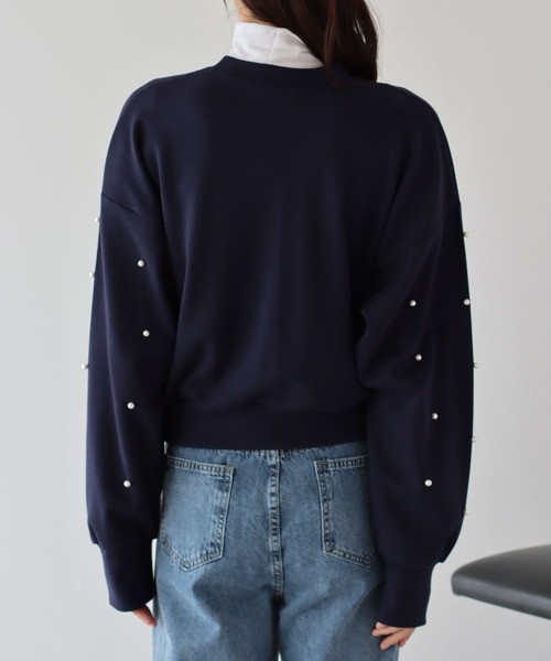 BLUEEAST（ブルーイースト）の「パール付きスウェット（スウェット・レディース・ホワイト/ピンク/ブラック/ネイビー/モカ/グレー・MEDIUM）」の16枚目の写真