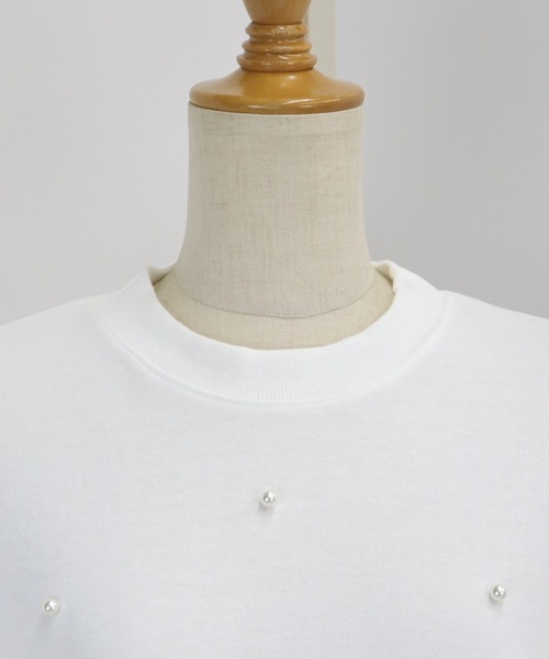 BLUEEAST（ブルーイースト）の「パール付きスウェット（スウェット・レディース・ホワイト/ピンク/ブラック/ネイビー/モカ/グレー・MEDIUM）」の15枚目の写真