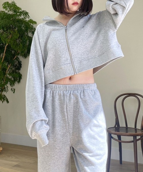 Heather（ヘザー）の「【POLO BCS(ポロ・ビーシーエス)】フルZIP裏毛スウェット  975492（スウェット・レディース・アイボリー/グレー・FREE）」の8枚目の写真