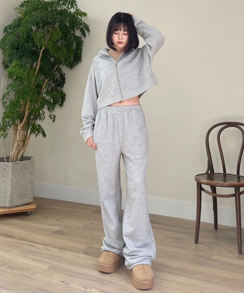 Heather（ヘザー）の「【POLO BCS(ポロ・ビーシーエス)】フルZIP裏毛スウェット  975492（スウェット・レディース・アイボリー/グレー・FREE）」の9枚目の写真