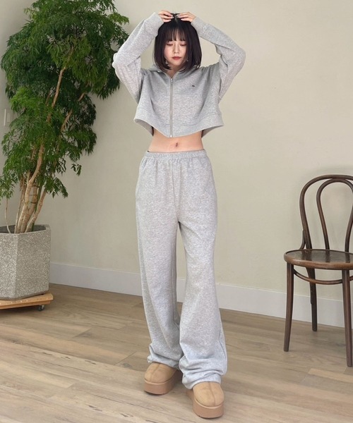 Heather（ヘザー）の「【POLO BCS(ポロ・ビーシーエス)】フルZIP裏毛スウェット  975492（スウェット・レディース・アイボリー/グレー・FREE）」の10枚目の写真