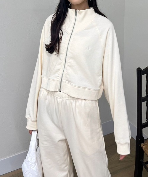 Heather（ヘザー）の「【POLO BCS(ポロ・ビーシーエス)】フルZIP裏毛スウェット  975492（スウェット・レディース・アイボリー/グレー・FREE）」の19枚目の写真