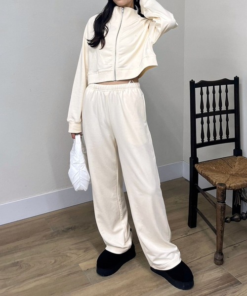 Heather（ヘザー）の「【POLO BCS(ポロ・ビーシーエス)】フルZIP裏毛スウェット  975492（スウェット・レディース・アイボリー/グレー・FREE）」の20枚目の写真