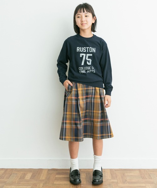URBAN RESEARCH DOORS(アーバンリサーチドアーズ)の「『親子リンク』カラーチェックスカート(KIDS)(スカート・キッズ・オレンジ系その他/グレー系その他・150)」の5枚目の写真