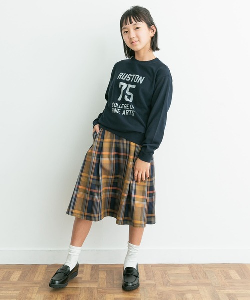 URBAN RESEARCH DOORS(アーバンリサーチドアーズ)の「『親子リンク』カラーチェックスカート(KIDS)(スカート・キッズ・オレンジ系その他/グレー系その他・150)」の6枚目の写真