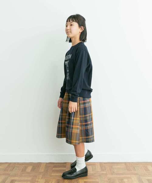 URBAN RESEARCH DOORS(アーバンリサーチドアーズ)の「『親子リンク』カラーチェックスカート(KIDS)(スカート・キッズ・オレンジ系その他/グレー系その他・150)」の8枚目の写真