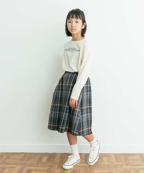 URBAN RESEARCH DOORS(アーバンリサーチドアーズ)の「『親子リンク』カラーチェックスカート(KIDS)(スカート・キッズ・オレンジ系その他/グレー系その他・150)」の10枚目の写真