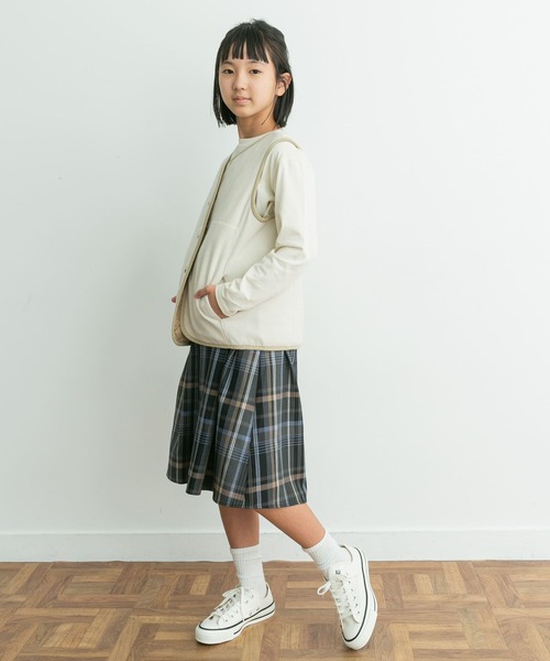 URBAN RESEARCH DOORS(アーバンリサーチドアーズ)の「『親子リンク』カラーチェックスカート(KIDS)(スカート・キッズ・オレンジ系その他/グレー系その他・150)」の11枚目の写真