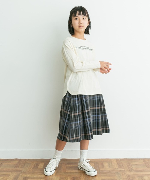 URBAN RESEARCH DOORS(アーバンリサーチドアーズ)の「『親子リンク』カラーチェックスカート(KIDS)(スカート・キッズ・オレンジ系その他/グレー系その他・150)」の13枚目の写真