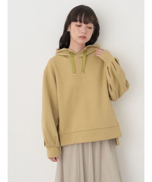 earth music&ecology（アースミュージックアンドエコロジー）の「ダンボールパーカー（スウェット・レディース・アイボリー/サックスブルー/ブラウン/ラベンダー/ダークグレー/イエロー・FREE）」の13枚目の写真