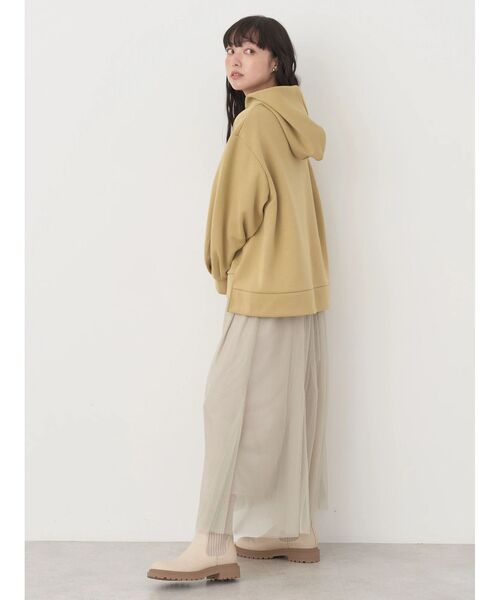 earth music&ecology（アースミュージックアンドエコロジー）の「ダンボールパーカー（スウェット・レディース・アイボリー/サックスブルー/ブラウン/ラベンダー/ダークグレー/イエロー・FREE）」の18枚目の写真