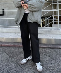 andme | ハイウエストセンタープレスチノロングパンツ(チノパンツ)