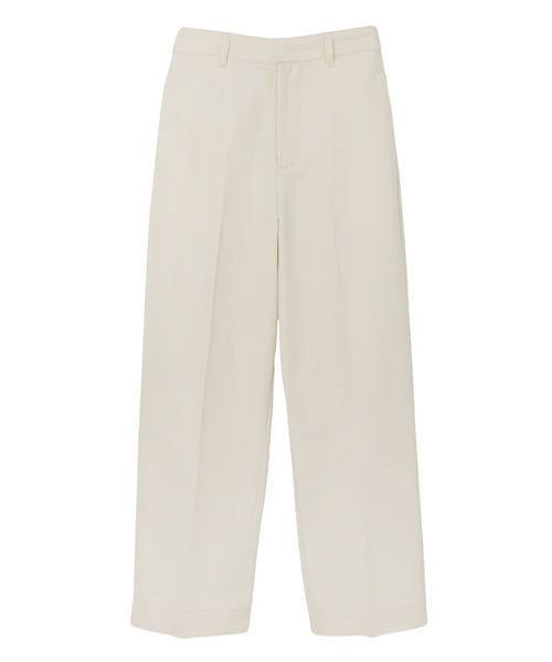 andme（アンドミー）の「ハイウエストセンタープレスチノロングパンツ（チノパンツ・レディース・アイボリー/ブラウン/ブラック/ベージュ・M/L）」の13枚目の写真