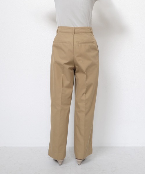 andme（アンドミー）の「ハイウエストセンタープレスチノロングパンツ（チノパンツ・レディース・アイボリー/ブラウン/ブラック/ベージュ・M/L）」の18枚目の写真