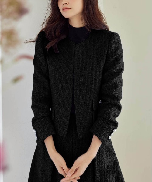 La-gemme（ラジェム）の「ツイードショートジャケット（その他アウター・レディース・ホワイト/ブラック/ブルー・L/M）」の17枚目の写真