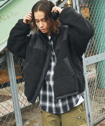 MSG | ボア切替中綿ルーズシルエットジャケット(ブルゾン)