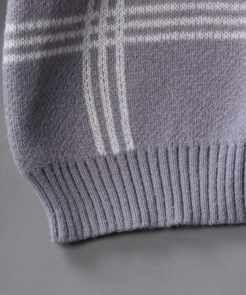 SITRY(シトリー)の「jacquard knitting cardigan/ジャガード ニット カーディガン/アーガイル/チェック/カーデ(カーディガン/ボレロ・メンズ・ブラック系その他/グレー系その他/グレー/ブラック・L/M)」の22枚目の写真