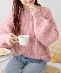 【新色追加!/WEB限定】ふわふわ片畔ニット