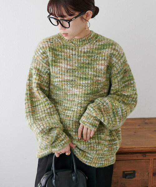 セール】【新色追加！/WEB限定】ふわふわ片畔ニット（ニット/セーター