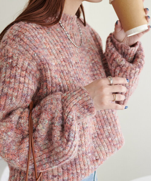 セール】【新色追加！/WEB限定】ふわふわ片畔ニット（ニット/セーター