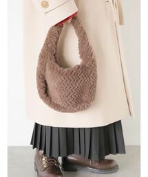 ehka sopo | ボアハーフムーンバッグ(ハンドバッグ)