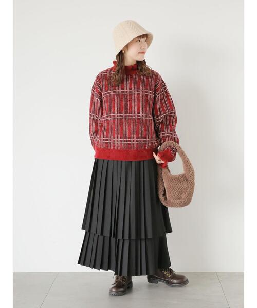 ehka sopo（エヘカソポ）の「ボアハーフムーンバッグ（ハンドバッグ・レディース・キナリ/モカ/グレー・F）」の10枚目の写真