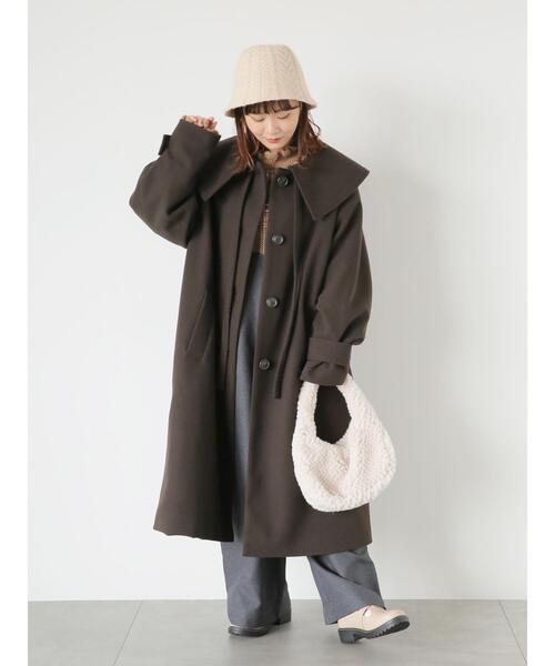 ehka sopo（エヘカソポ）の「ボアハーフムーンバッグ（ハンドバッグ・レディース・キナリ/モカ/グレー・F）」の13枚目の写真