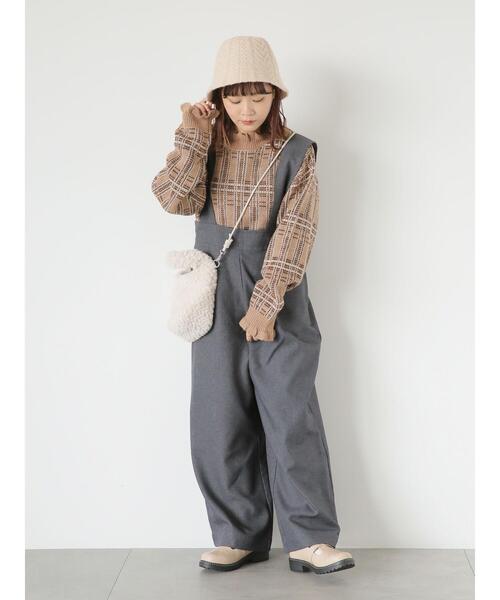 ehka sopo（エヘカソポ）の「ボアハーフムーンバッグ（ハンドバッグ・レディース・キナリ/モカ/グレー・F）」の14枚目の写真