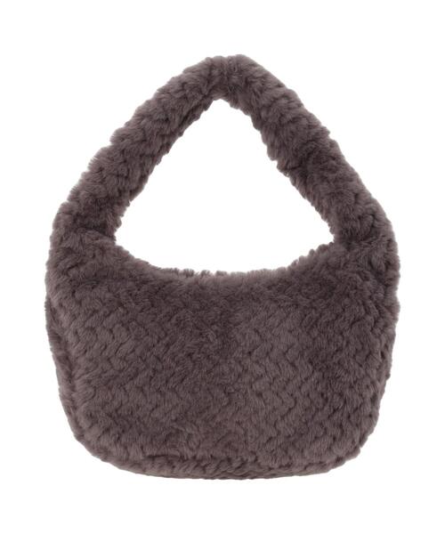 ehka sopo（エヘカソポ）の「ボアハーフムーンバッグ（ハンドバッグ・レディース・キナリ/モカ/グレー・F）」の18枚目の写真