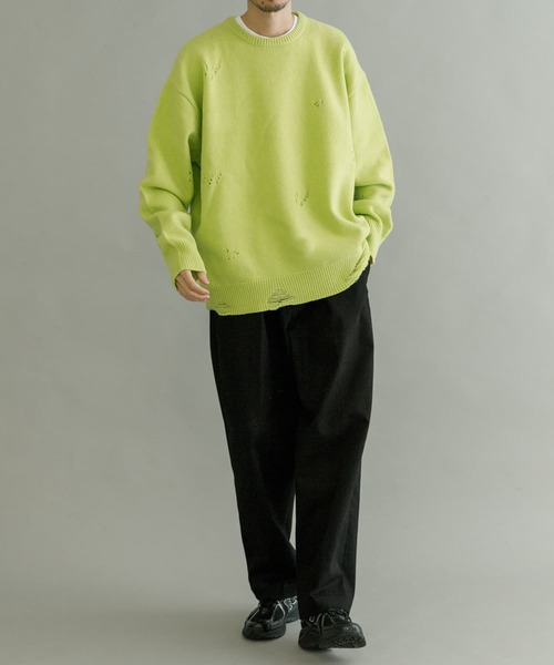 バトナー別注 22AW aze crew neck ニット セーター F 緑 楽天市場】バトナー ニット（カラーグリーン）の通販
