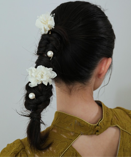 セール】ドライフラワー Uピンセット ヘアセット ヘアアレンジ