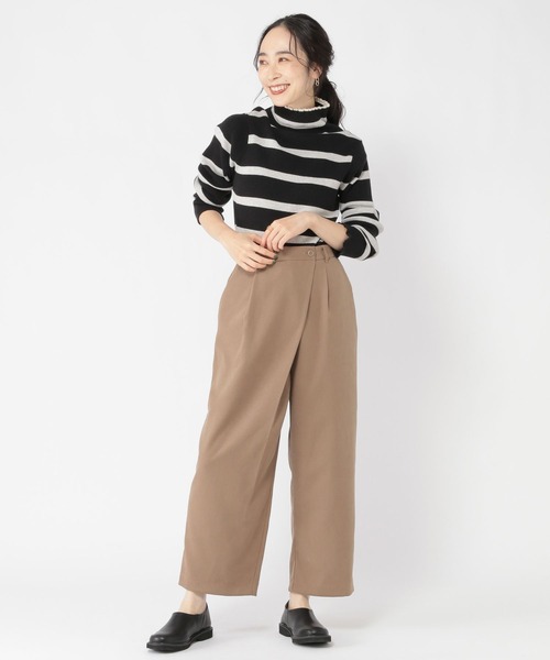 studio CLIP（スタディオクリップ）の「ラップ風パンツ（その他パンツ・レディース・アイボリー/モカ・MEDIUM/LARGE）」の6枚目の写真