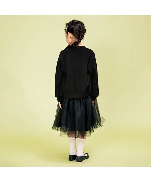 Ampersand（アンパサンド）の「premier スプリングニットカーディガン（カーディガン/ボレロ・キッズ・オフホワイト/イエロー/ブラック・120/110/130/140/90/100/70/80）」の5枚目の写真