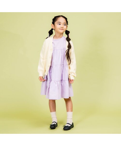 Ampersand（アンパサンド）の「premier スプリングニットカーディガン（カーディガン/ボレロ・キッズ・オフホワイト/イエロー/ブラック・120/110/130/140/90/100/70/80）」の7枚目の写真