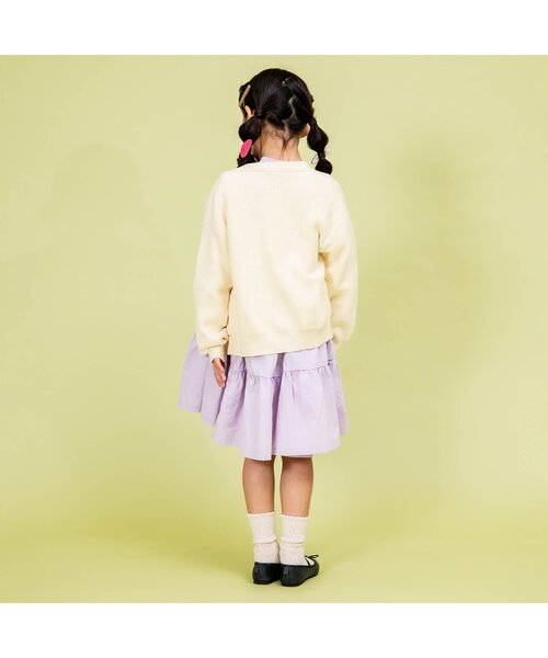 Ampersand（アンパサンド）の「premier スプリングニットカーディガン（カーディガン/ボレロ・キッズ・オフホワイト/イエロー/ブラック・120/110/130/140/90/100/70/80）」の8枚目の写真