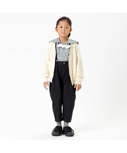 Ampersand（アンパサンド）の「premier スプリングニットカーディガン（カーディガン/ボレロ・キッズ・オフホワイト/イエロー/ブラック・120/110/130/140/90/100/70/80）」の10枚目の写真