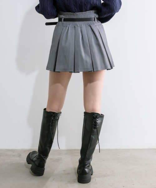新品alice+olivia スカーフプリント ベルトボックスプリーツスカート Remind me and forever/BOXプリーツスカート｜NICE CLAUP/OLIVE