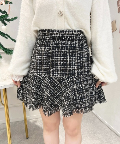 apres jour（アプレジュール）の「ツイードライクミニスカパン【ZOZOTOWN限定アイテム】（スカート・レディース・オフホワイト/ブラック・フリー/X-LARGE）」の7枚目の写真