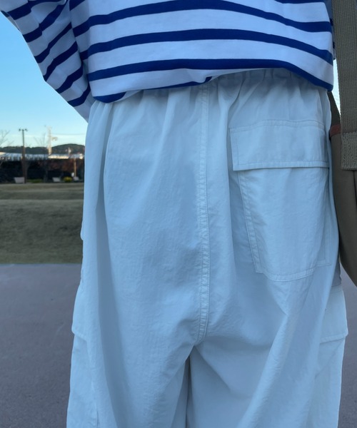 JEANS FACTORY Clothes（ジーンズファクトリークローズ）の「【non-no 10月号掲載】[Jeans Factory Clothes/ジーンズファクトリークローズ] ナイロンカーゴパンツ（カーゴパンツ・レディース・カーキ/ピンク/ブラック/ホワイト・M/S）」の6枚目の写真