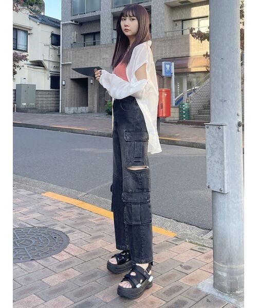 MURUA(ムルーア)の「2WAYシアーシャツ(シャツ/ブラウス・レディース・ライトグリーン/イエロー/ホワイト/ブラック/その他1/ピンク・FREE)」の22枚目の写真
