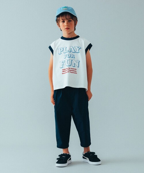 こども ビームス(コドモビームス)の「RHYTHM UNION / 7分 クロップド パンツ 24(120~160cm)(カーゴパンツ・キッズ・チャコールグレー/ネイビー・120/130/140/150/160)」の6枚目の写真