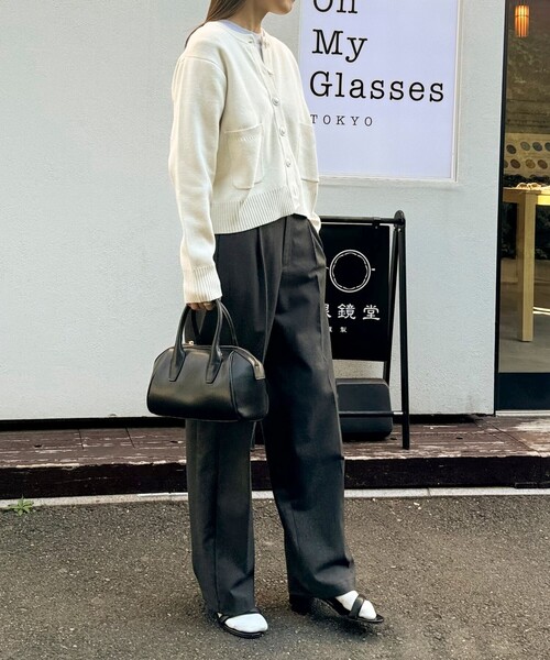 fredy emue（フレディエミュ）の「コットン100ミラノリブカーディガン（カーディガン/ボレロ・レディース・ネイビー/オフホワイト/ベビーピンク/ホワイト系その他・38）」の6枚目の写真