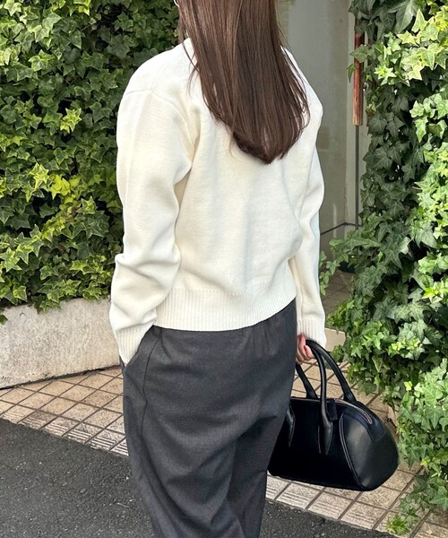 fredy emue（フレディエミュ）の「コットン100ミラノリブカーディガン（カーディガン/ボレロ・レディース・ネイビー/オフホワイト/ベビーピンク/ホワイト系その他・38）」の10枚目の写真