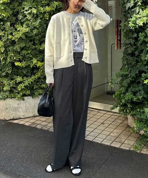 fredy emue（フレディエミュ）の「コットン100ミラノリブカーディガン（カーディガン/ボレロ・レディース・ネイビー/オフホワイト/ベビーピンク/ホワイト系その他・38）」の12枚目の写真