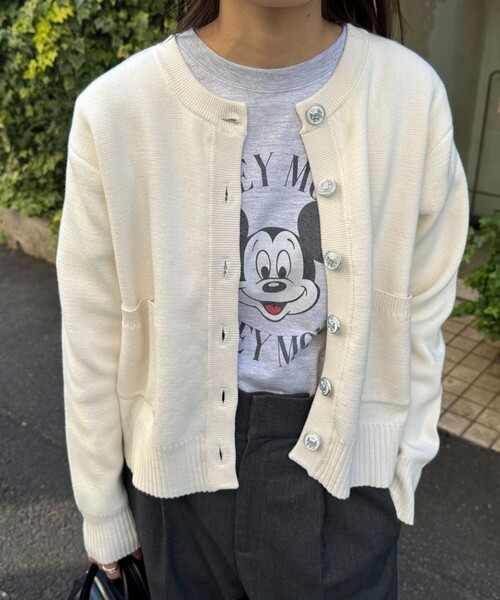 fredy emue（フレディエミュ）の「コットン100ミラノリブカーディガン（カーディガン/ボレロ・レディース・ネイビー/オフホワイト/ベビーピンク/ホワイト系その他・38）」の15枚目の写真